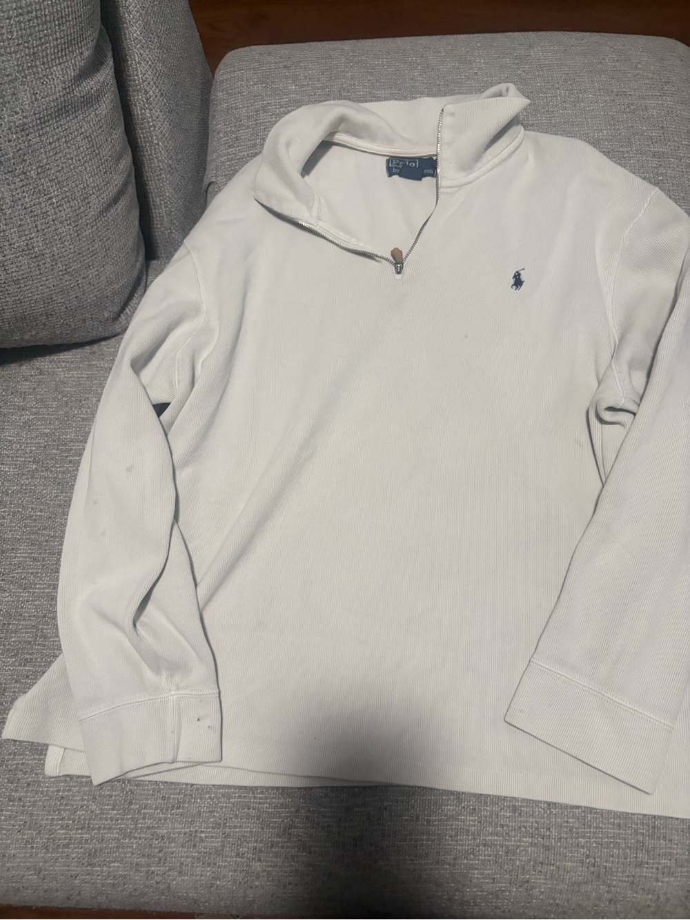 Ralph Lauren Polo Quarter-Zip Pullover - Light Gray